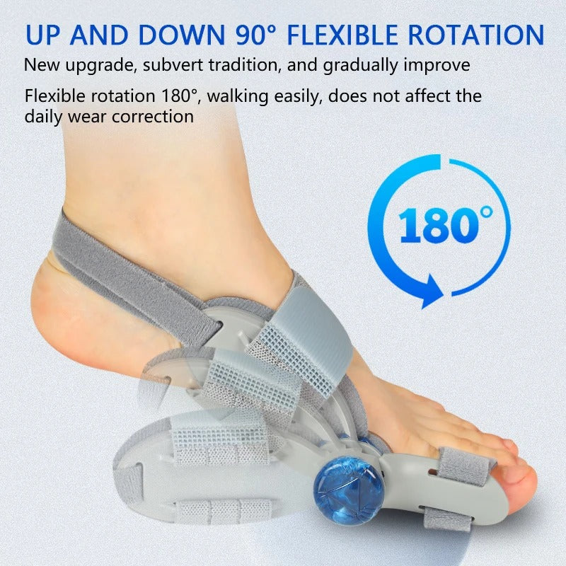 Unisex Bunion Corrector Foot Hallux Valgus Braces Rotatable Toe Separator Straightener Adjustable Pedicure Finger Toe Corrector